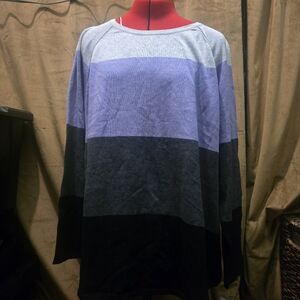 Karen Scott Purple and Gray Sweater